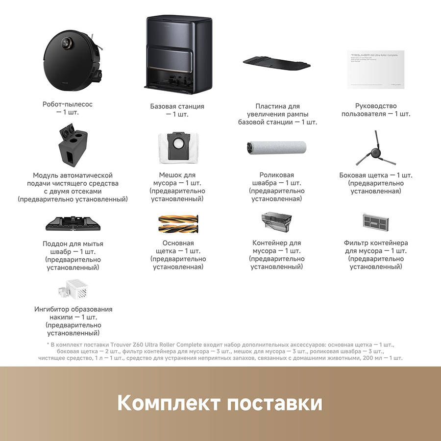 Робот-пылесос Trouver Z60 Ultra Roller Complete 